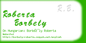 roberta borbely business card